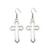 Женские серьги в виде креста