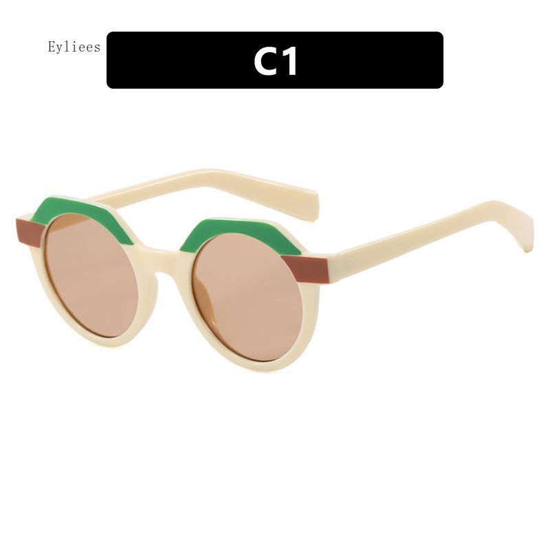 Модные маленькие квадратные солнцезащитные очки неправильной формы Женские Ретро Круглые Прозрачные Океанические Линзы Защита от УФ-излучения UV400 Мужские Панк Солнцезащитные очки с заклепками gafas