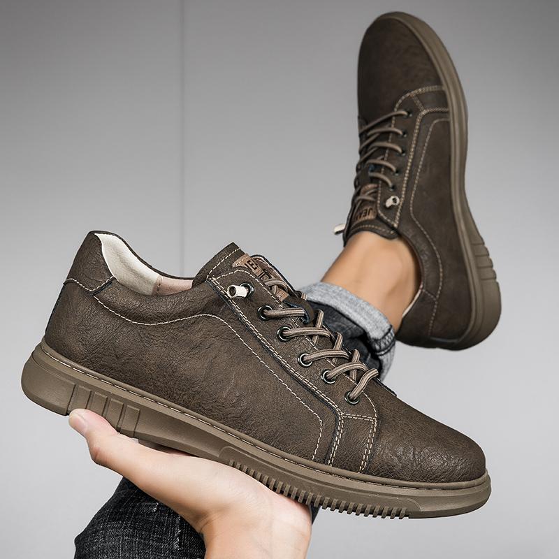 Новые высококачественные мужские повседневные туфли, дизайнерская спортивная обувь из натуральной кожи, модные удобные уличные теннисные мужские кроссовки, обувь для ходьбы