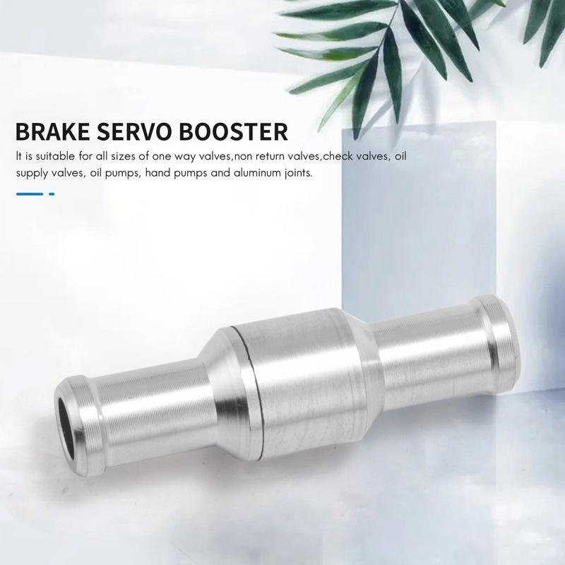ATT-Check Valve Brake Servo Booster No Return Inline One Way Valve Non Return Valve Vacuum Hose Aluminum Valve