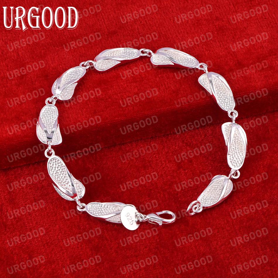925 Sterling Silver Slippers Chain Bracelets Fashionable Wedding Jewelry