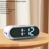 USB Rechargeable LED Alarm Clock Temperature Date RGB Luminous Digital Clock Voice Control 12/24H Electronic Snooze Clock