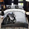 Motorcycle Rider Bed Duvet Cover  Set Queen Calico Twin Size Comforter Cover Bedding Set Single King Soft Polyester Quilt Cover
