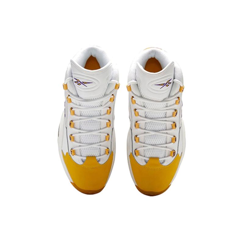 Reebok Кроссовки Question Mid с желтым носком FX4278