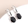 2023 New Black Spinel Earrings Natural Gemstone 925 Sterling Silver Classic Design for Woman Fashion Fine Jewelry