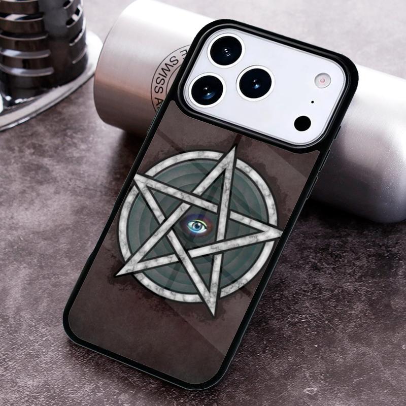 Чехол для телефона с пентаграммой и глазом в стиле гранж для iPhone 17 16 15 14 13 12 11 Pro Max Plus 17Air Мягкий силиконовый чехол