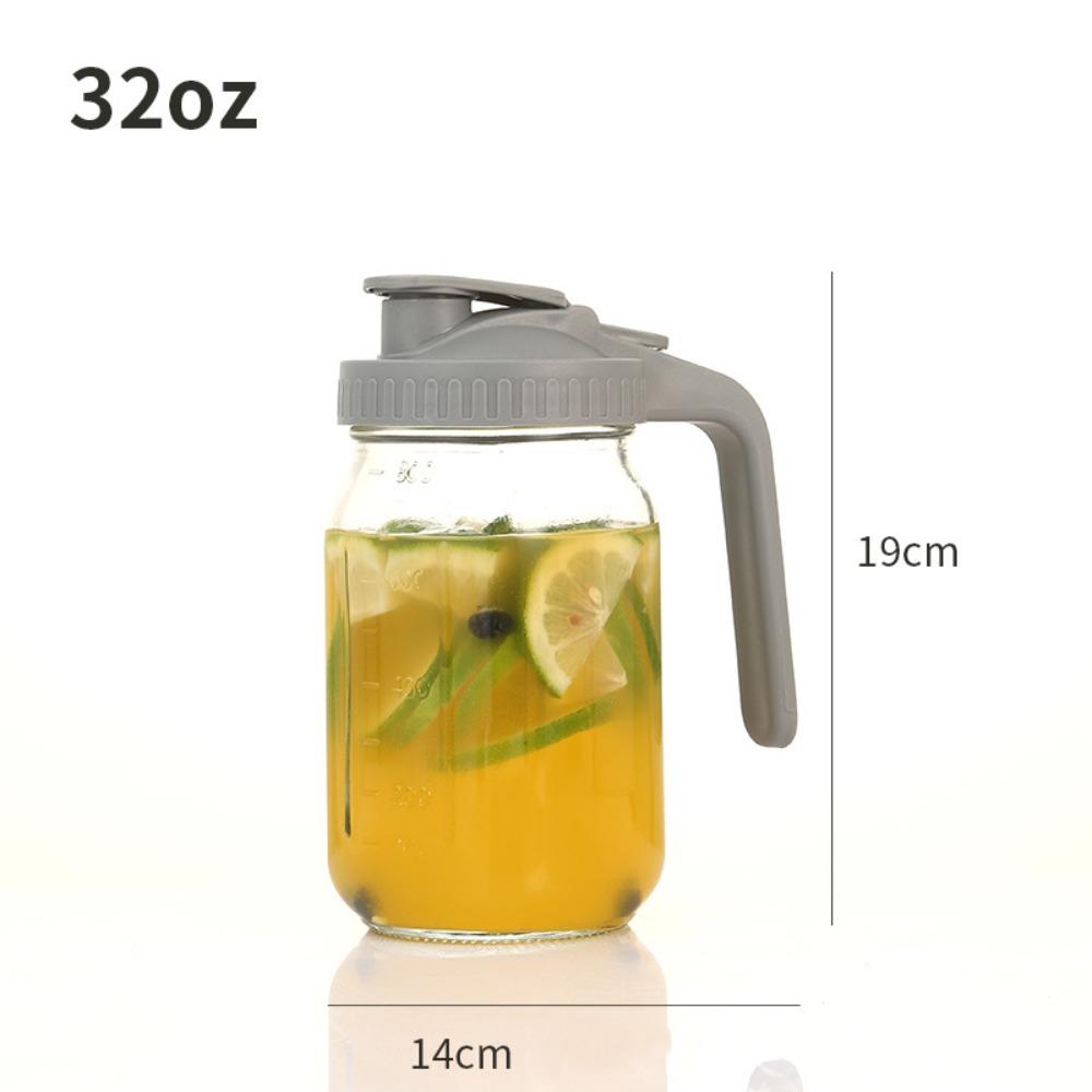 Large Capacity Wide Mouth Mason Jar Car Mounted Glasses Tumbler Glass Tea Cup  for Cold Brew