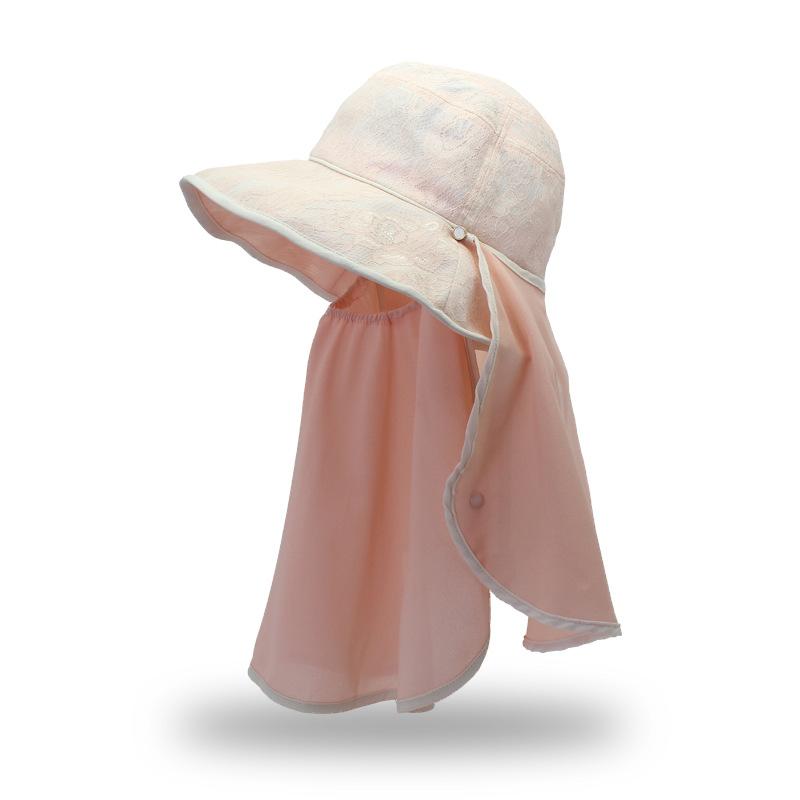 Three-purpose Mask Shawl Sun Hat 360 Degree Sun Protection Travel Beach Lady Big Brim Hat Fisherman Hat