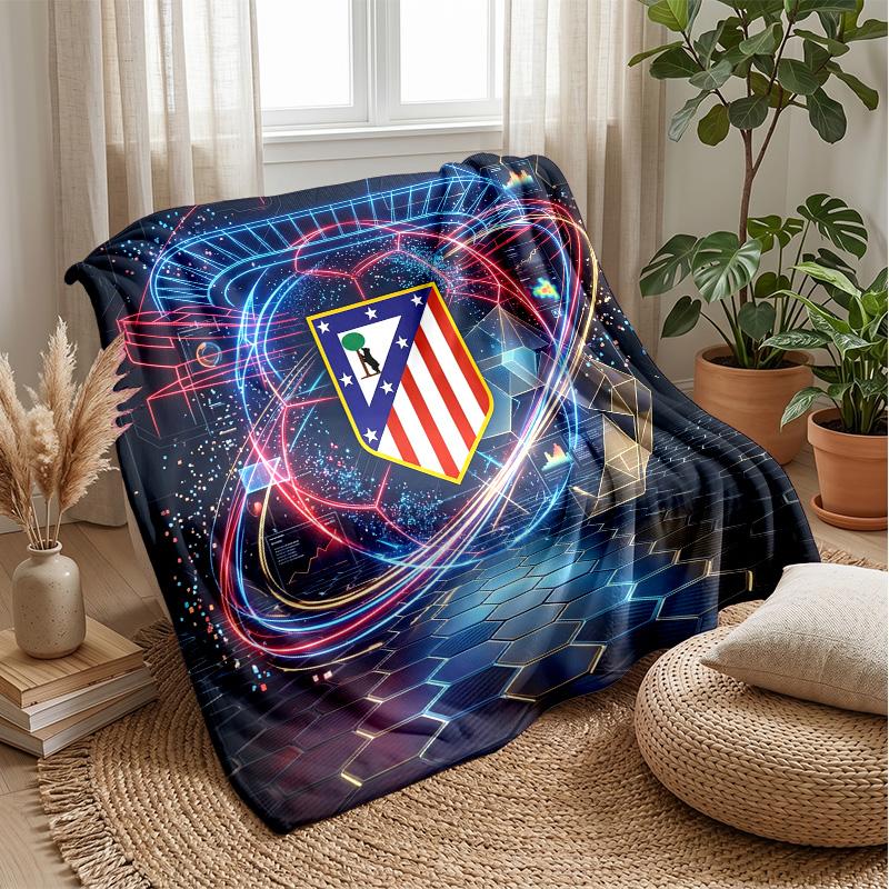 Atletico Madrid Theme blanket Soft Flannel Blanket Plush Throw Blanket Cozy Sofa Bed Blanket for Home Decor