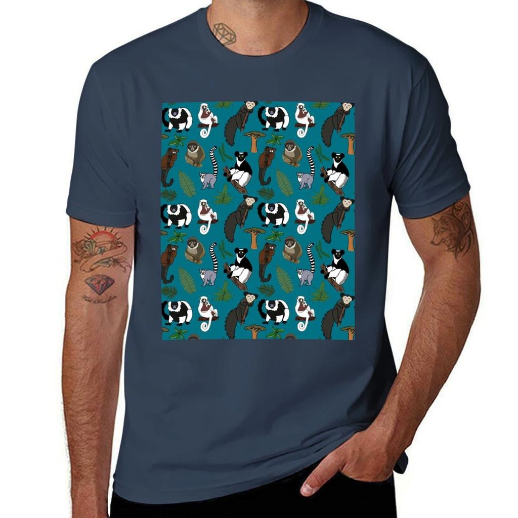 Lemur Pattern TShirt Simple Print Design TShirt