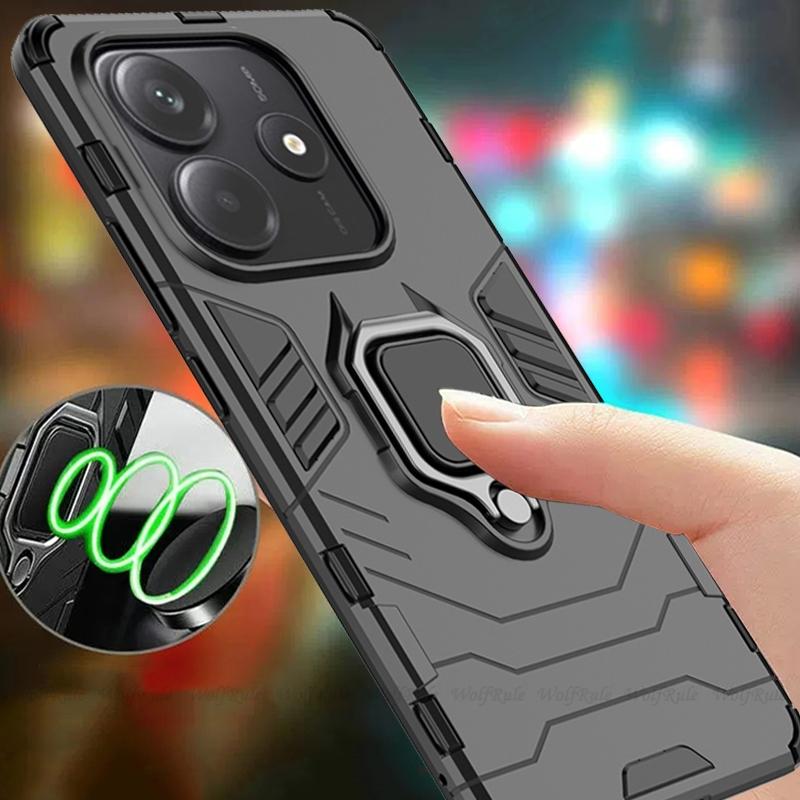 Для Redmi Note 14 Чехол Крышка Xiaomi Redmi Note 14 Pro Plus Capas Броня Задняя Противоударный Кольцо Магнитный Держатель Fundas Redmi Note 14