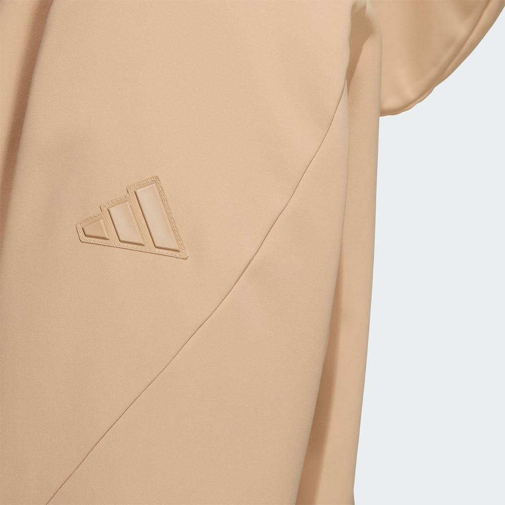 Adidas Casual Series Hooded Fashion Versatile Warm Jacket Women Jacket Warm-Sand JM8859