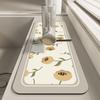 Drain Mat Easy To Clean Super Absorbent Kitchen Sink Faucet Mats Non-slip Kitchen Drain Pad for Home