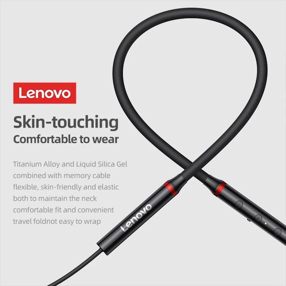 Lenovo Наушники HE05X II Bluetooth 5.0 с интерфейсом зарядки Type C, беспроводные наушники HIFI с магнитным шейным ободом, спортивные наушники 8H