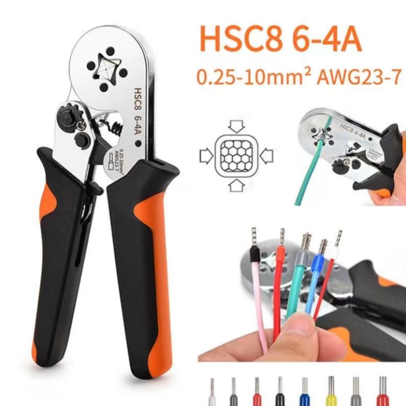 Crimping Pliers HSC8 6-4A 0.25mm²-10mm²/6-6A/16-6 0.08mm²-16mm² Tubular Terminal Ferrule Hand Tools
