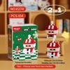 Совместимо с Лего: Музыкальная шкатулка «Рождественская елка» из строительных блоков - Игрушка-конструктор «Дед Мороз и Снеговик» для детей