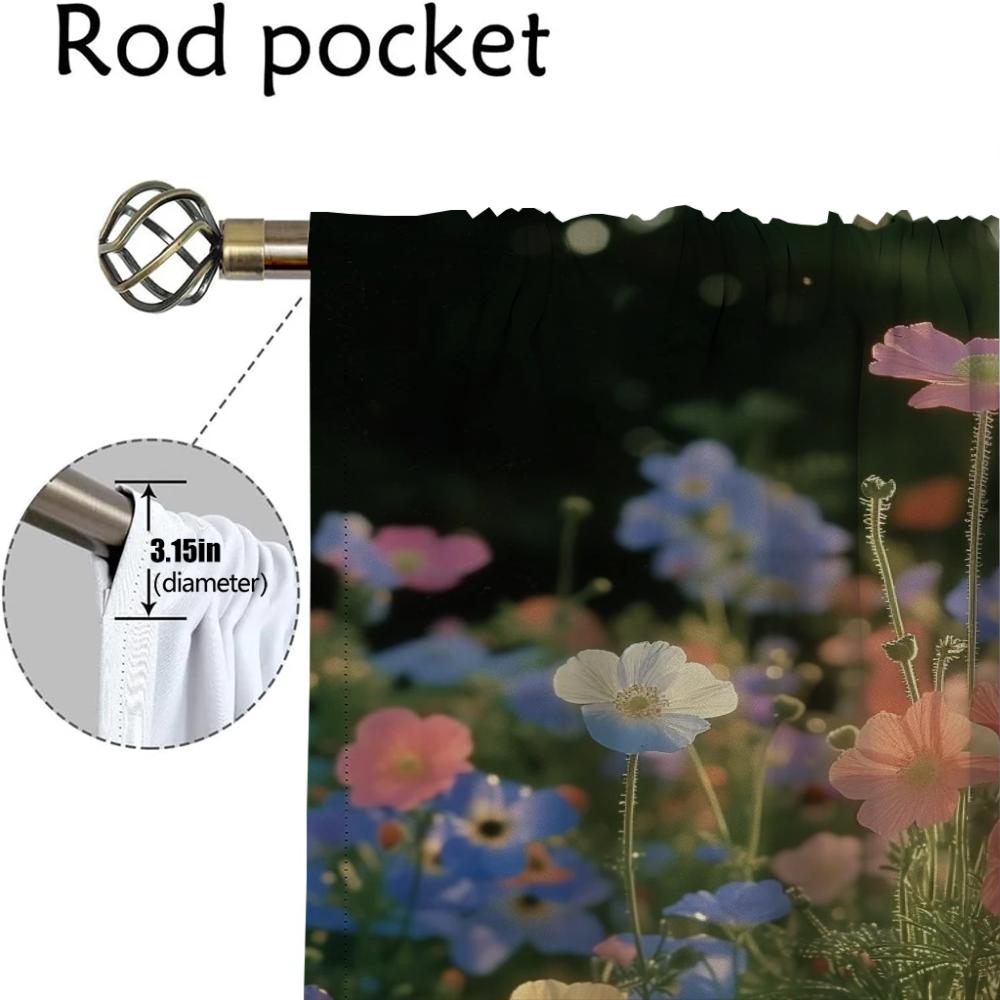 Разделитель Wildflower Элегантные шторы для комнаты 2 шт. Шторы для окна для комнаты 2 панели Тюль для спальни Гостиная Кухня Дом