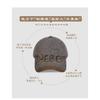 Letter gray baseball cap for women, wide brim, large face, duckbill cap, large head circumference hat