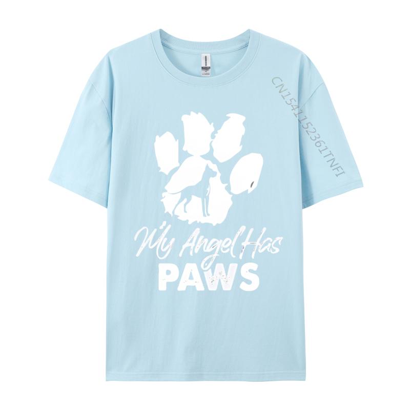 My Angel Has Paws Great Dane Dog Breed Paws Tshirt Unisex Tshirts Vintage Tops Unisex Cotton T Shirts Harajuku Printed Top Tees