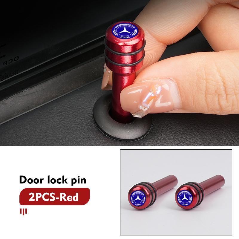 AABHA1 Car Door Lock Pin Knob Pull Security Insurance Accessories For Mercedes Benz AMG A C E S G Class W201 W210 W108 W204 W205 W203