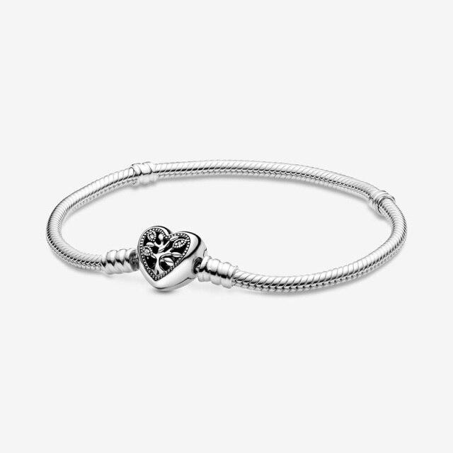 Classic Brilliant Heart and Snake Bracelet Women Bracelet DIY Jewelry Holiday Gift Jewelry