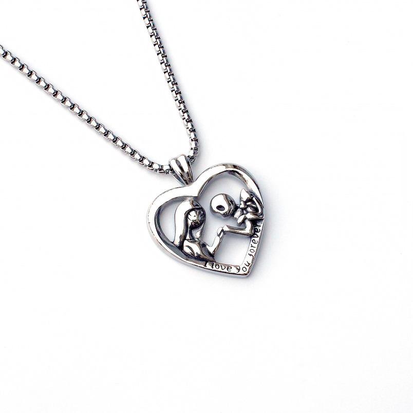 Fashion Titanium Steel Double Snake Pendant Trendy Male Personality Double Snake Wrap Necklace Men