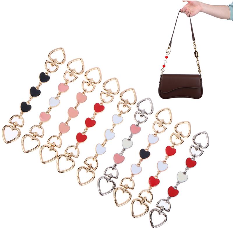 Bag Extension Chain Crossbody Heart-Shape Chain Strap Handbag Diy Hanging Buckle