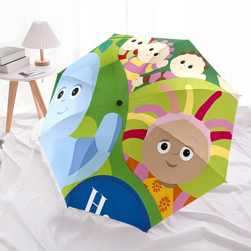 Happy Friends Automatic Opening and Closing, 8 rib Structure Portable Umbrella, Suitable for Men and Women in All Seasons Perfect Gift for