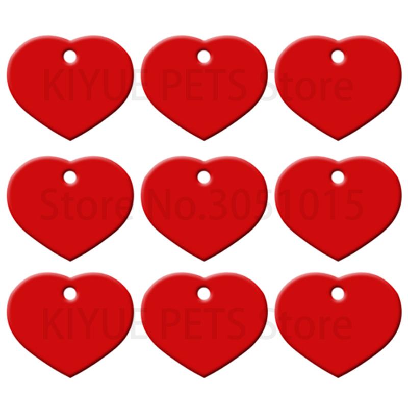 20 шт. Идентификационный жетон для собаки с гравировкой, на заказ, жетоны для питомцев, для собачьих аксессуаров, персонализированная адресная табличка в форме сердца, украшение для ошейника