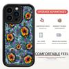 Черный рифленый кейс под черепаховый панцирь для iPhone 14/15/16/17 Pro Max - Дизайн Цветочная лестница