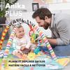 Tapis d'éveil bébé 2en1 LIONELO Anika - Parc pour enfants - 98x114 cm - Lavable - Jouets interactifs - Multicolore