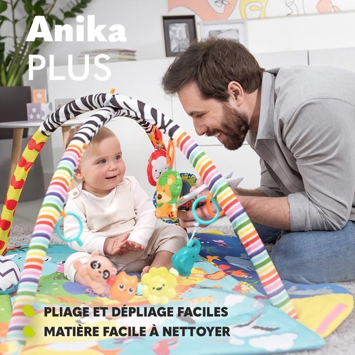 Tapis d'éveil bébé 2en1 LIONELO Anika - Parc pour enfants - 98x114 cm - Lavable - Jouets interactifs - Multicolore