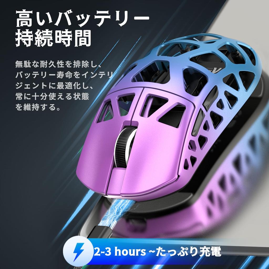 ATTACK SHARK R3 Gaming Mouse, Magnesium Alloy Edition, 3-Mode Gaming Mouse, WiredBluetooth2.4G Wireless Connection, Ultra-Lightweight, 46g, 8000Hz