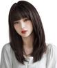 Vigorous Black Medium for Easy To Full Wig Wig, Medium-Long Hair, Straight, Length, Crossdressing, Lolita, Wear, Women's