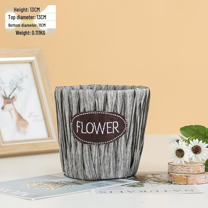 Handheld Flower Basket for Fresh & Dried Flowers, Woven with Willow, Rattan & Straw - Perfect for Flower Arrangement or Picnic