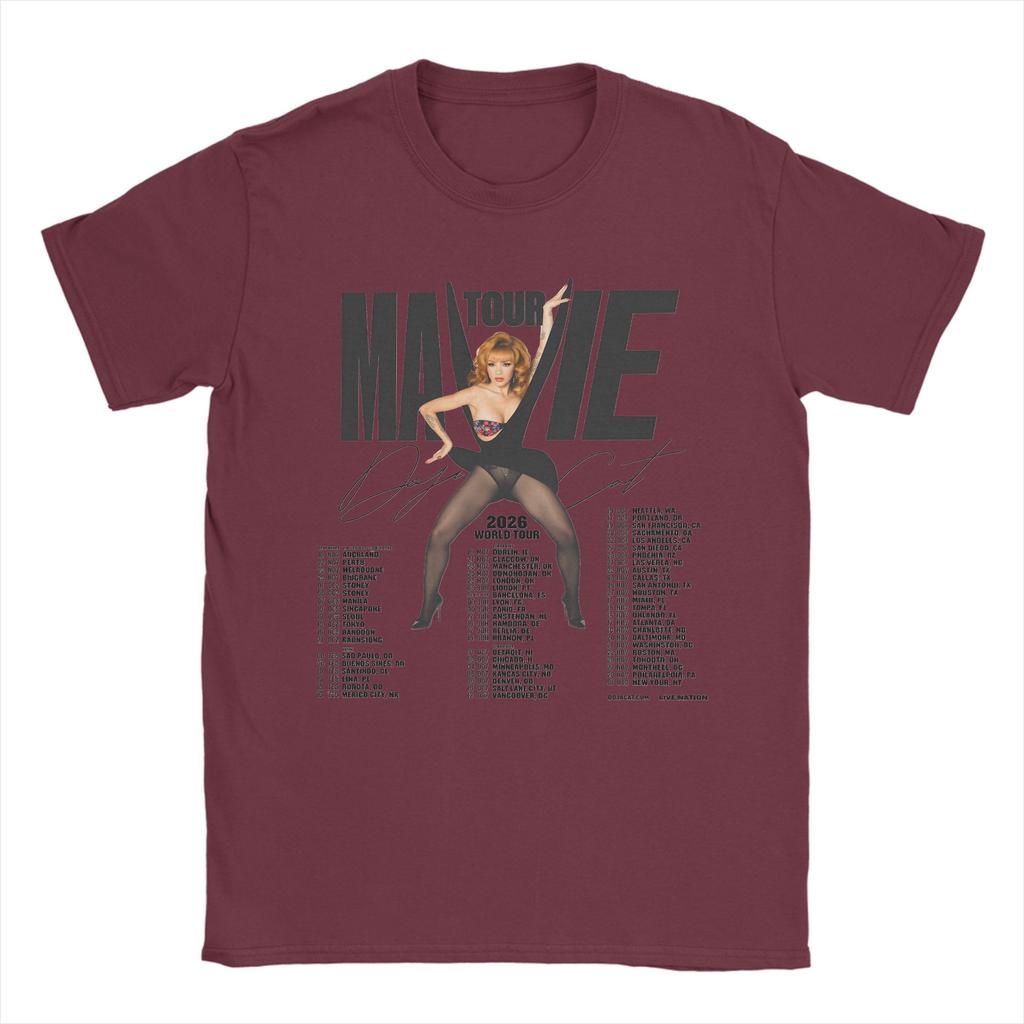 Novelty Doja Cat Tour Ma Vie TShirts Unisex Round Neck Cotton T Shirts Short Sleeve Tee Shirt Gift Clothes