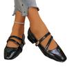 New Low-heeled, Shallow-toe Single Shoes with A Unique, Slender Strap and Elegant Square-toed Women's Shoes