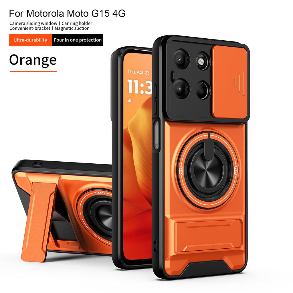 Чехол для Motorola G15 Чехол Moto G17 Чехол Moto G15 Power G17Power Магнитный держатель-книжка Magsafe Военная броня Защитная крышка для камеры
