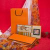 Elegant Faux Silk Scarf & Brooch Gift Set