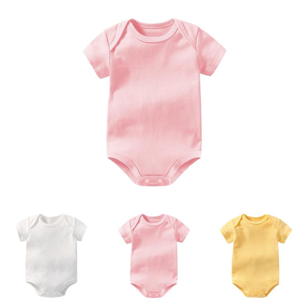 Однотонный детский короткий комбинезон из мягкой хлопковой ткани для игр малышей