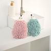 2Pcs Cute Hedgehog Hand Towel Coral Velvet Cartoon Animal Design with Hanging