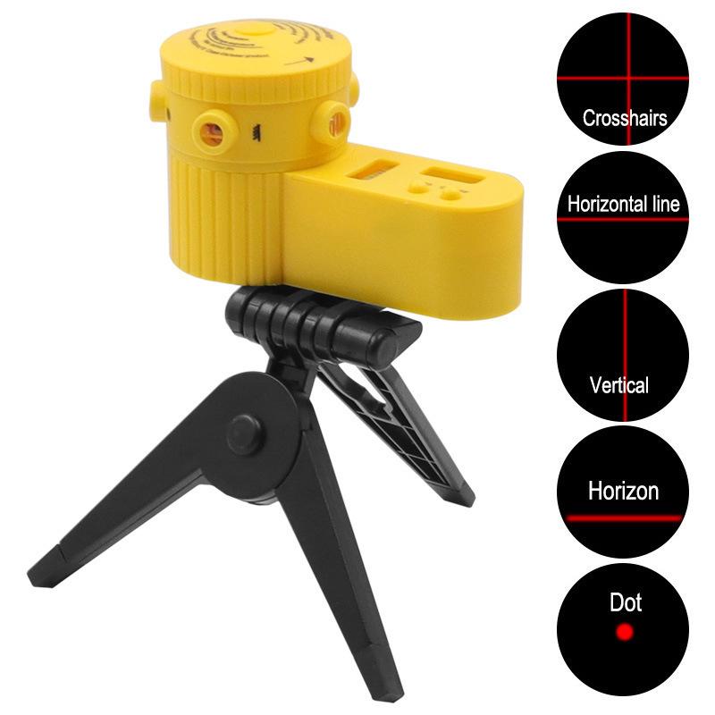 4 In 1 Laser Level Multifunction Household Level Ruler Measuring Laser Ruler With Rotate Tripod Ertical Horizontal Level Tools