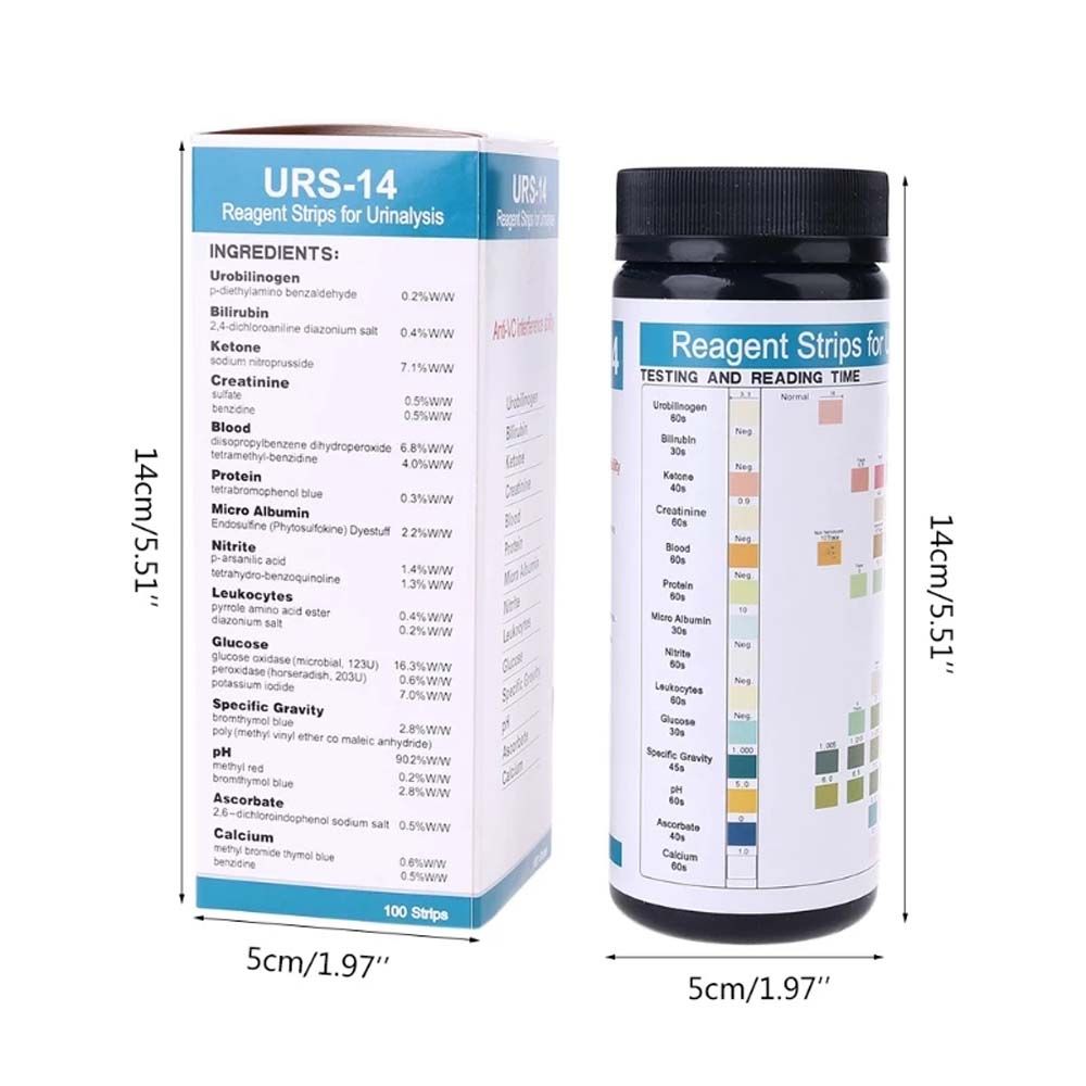 Leukocytes Nitrite Urobilinogen Test Strips 14-in-1 Urinalysis PH Test Strips 14 Parameter Urine
