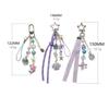 Sweet Purple Shell Star Dolphin Keyring Beaded Keychain Phone Chain Backpack Bag Pendant Charm Car Key Decoration Accessories