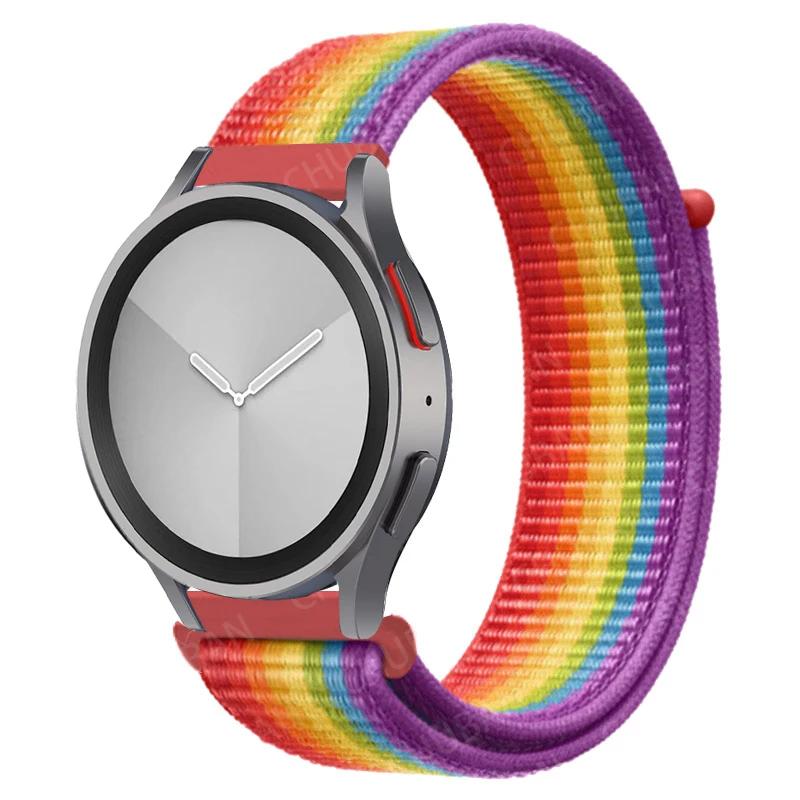 Nylon Loop Band For Samsung Galaxy Watch 6/5/pro/4/Classic/active 2 43-47-44mm 20mm/22mm Sport Bracelet Huawei Gt 4/2/e/3 Strap