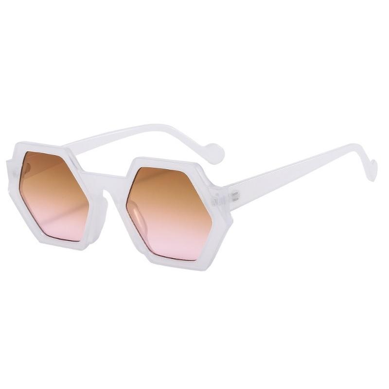 Hexagon Sunglasses Women Brand Designer Green Pink Square Sun Glases Men Driving Fishing Uv400 Leopard Oculus