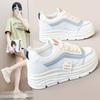 New Mesh White Shoes In Summer Hollow Inner Height-enhancing Thick Sole Student Versatile Breathable Mesh Shoes