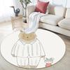 Ernest & Celestine Cartoon pattern round rug,Carpet Rug for Living Room Bedroom Playroom ,Non-slip Floor Mat,Holiday Gifts and Birthday Gifts.
