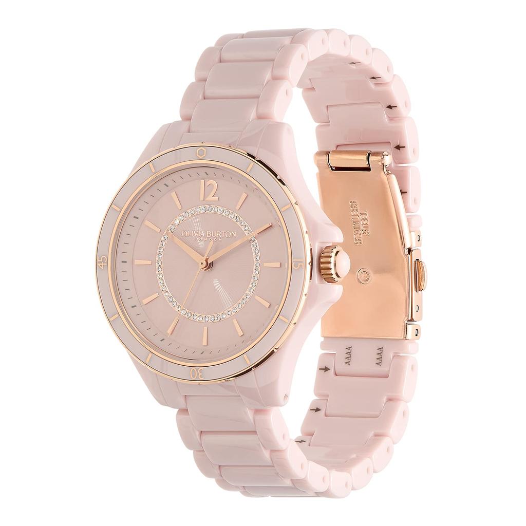 Authorized Distributor Olivia Burton Watch Ladies Ob24000035 Sports Luxe 36mm Ceramic Brushed Bracelet Watch [OLIVIA BURTON]