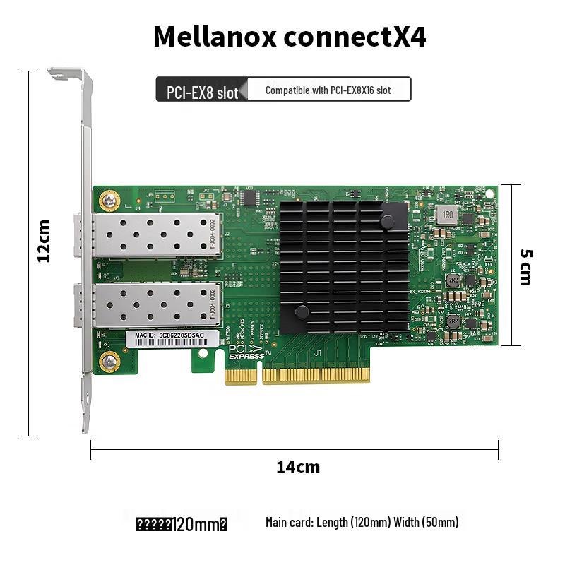 MOGE Mellanox 25G Dual-Port PCIe Fiber Network Card (MC2722+MC6252) (CN version)